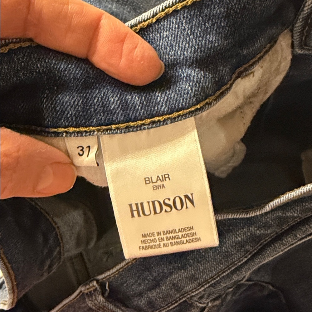 Hudson Blair Jeans Dark Blue High Rise Boot Leg Denim. Size 31 - Picture 6 of 10